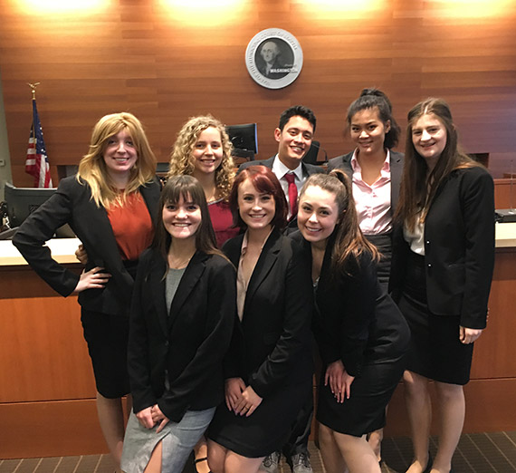 Some members of the 2018-19 Mock Trial Team