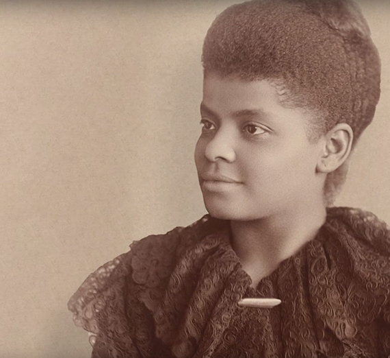 sepia image of Ida B Wells black woman suffragist