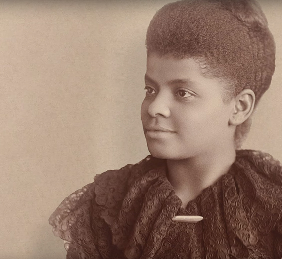 sepia image of Ida B Wells black woman suffragist 