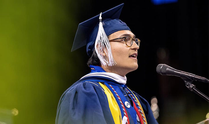 Miguel Acosta Loza was the Class of 2023 student speaker.