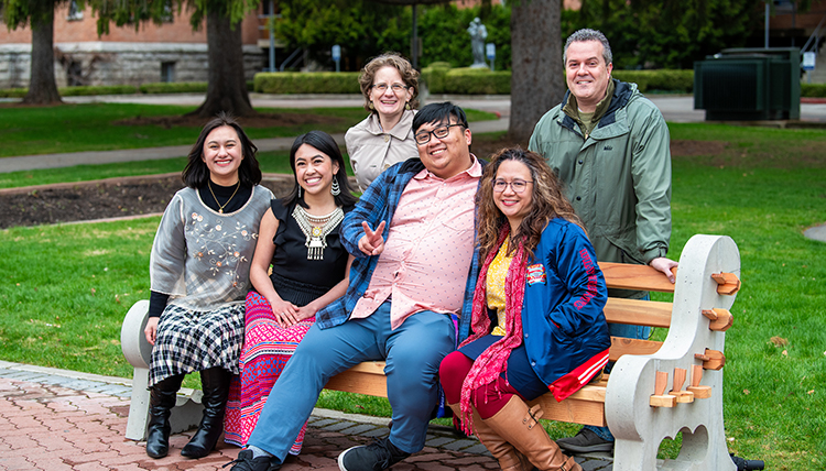 Group of leaders that organized the bench dedication to honor Philip Vera Cruz. 