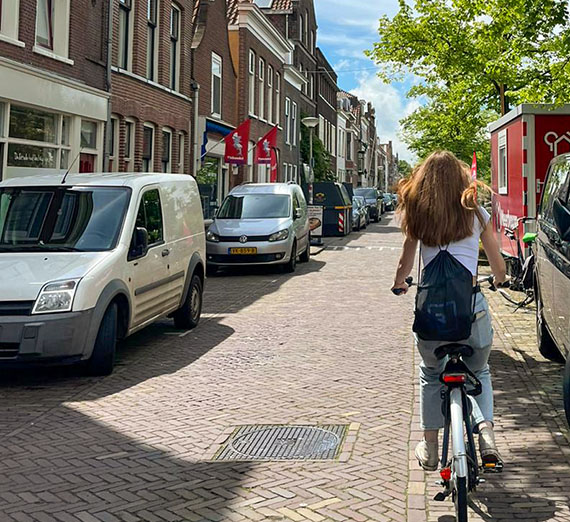 Biking in Delft