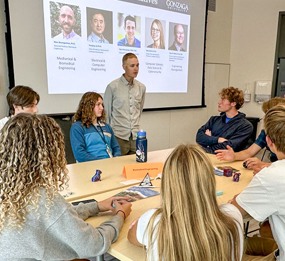 Biomedical students at orientation