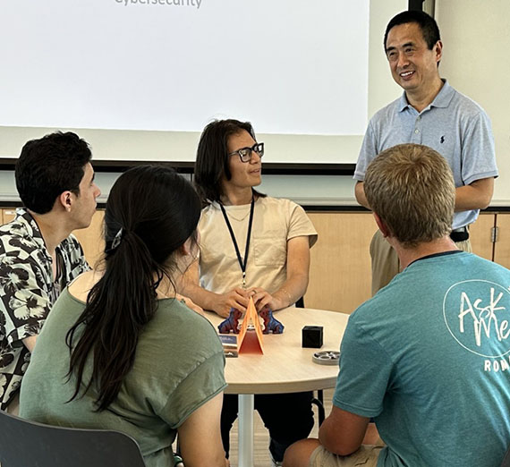 Students explore sustainable options for seating on Boeing aircrafts.
