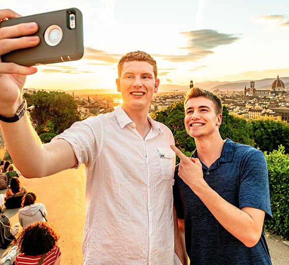 students overlooking Florence