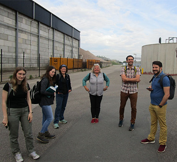 Students tour the nutrient recovery factory at Amersfoort.