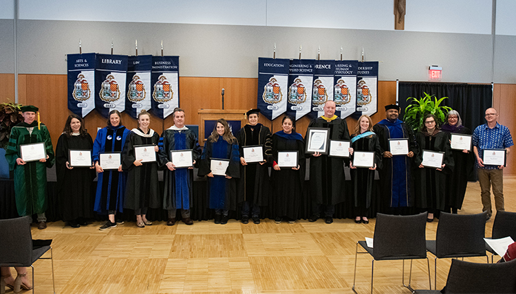 group photo of faculty award recipients