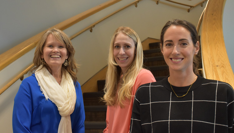 Staff Assembly Innovation award recipients, Brenda Washington, Hayley Roth and Lindsay Bailey