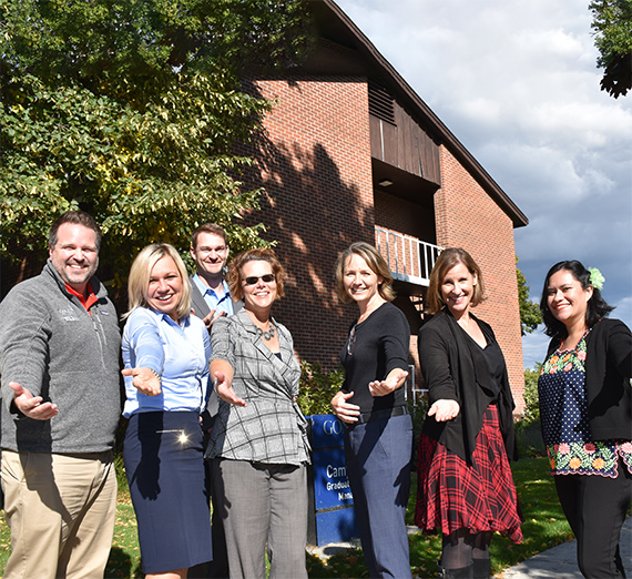 The Admissions staff poses together for a photo