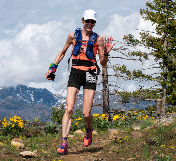 Jackie Van Allen on a sunflower run.