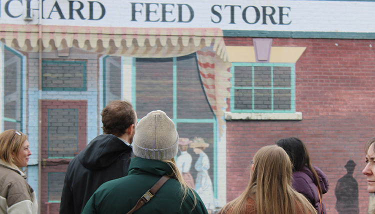 People gathered in Hillyard.