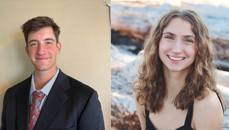 A young man in a suit and young woman