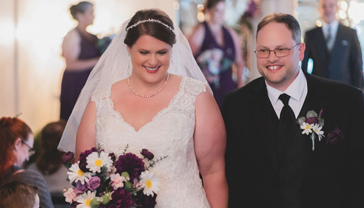 Two people at the wedding.