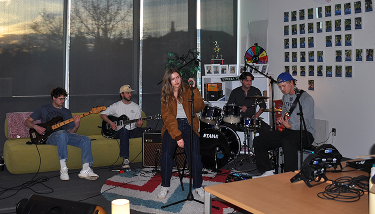 Gonzaga student band performing.