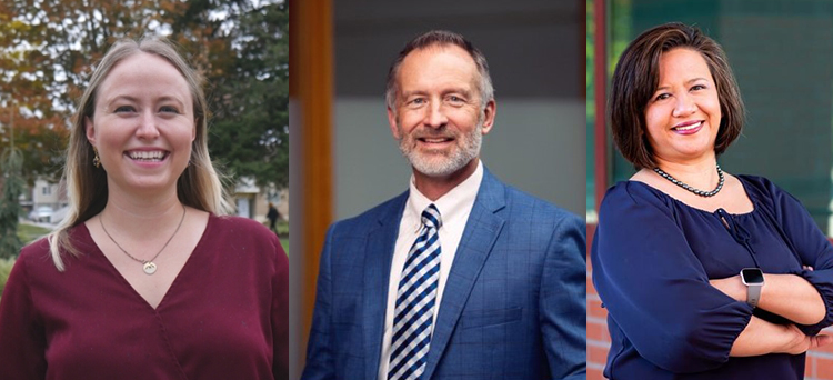 Three headshots next to each other.