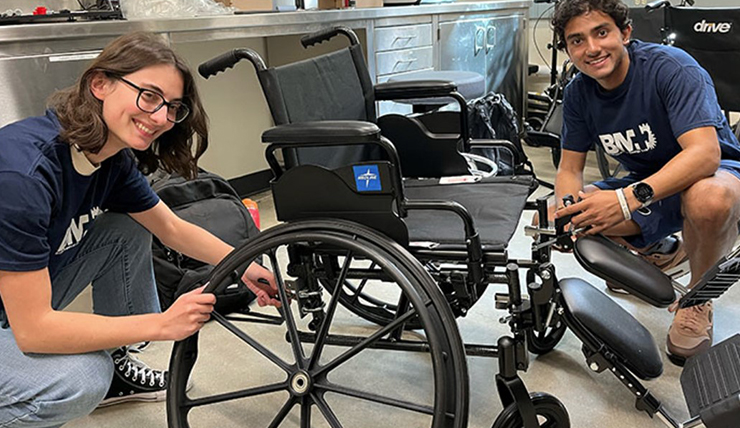 Students doing research.