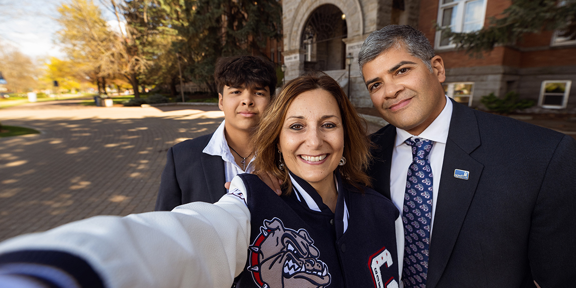 Selfie of President Passerini and her family.