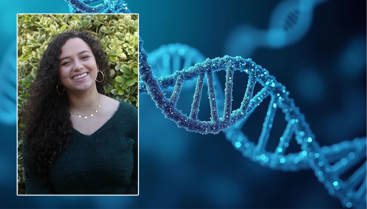 student photo and image of dna