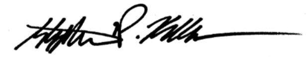 Signature of Dr. Stephen Keller, the Senior Director of Undergraduate Admission.