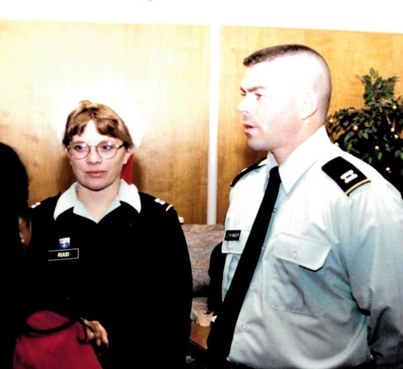 Deb Ruud and Ron Lysinger at the 2000 ROTC Christmas party