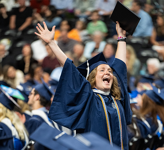 A person at graduation.