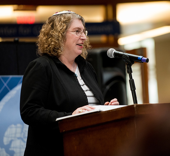 Rabbi Elizabeth Goldstein, a religious studies professor and Jewish chaplain in Mission and Ministry at Gonzaga