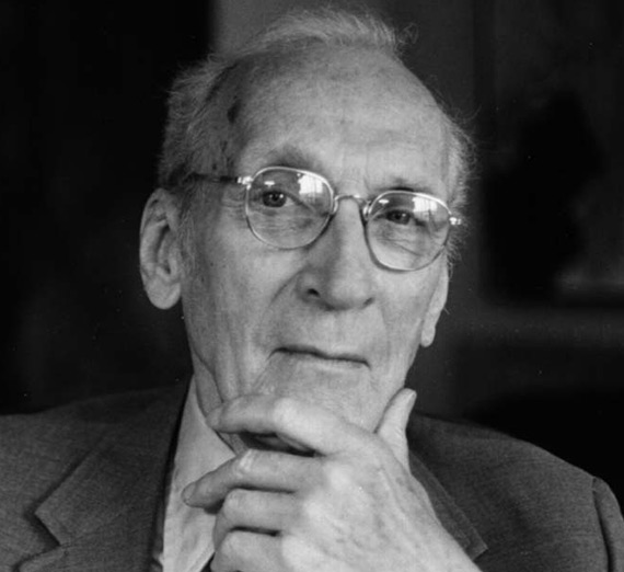 A black and white photo portrait of Robert Greenleaf
