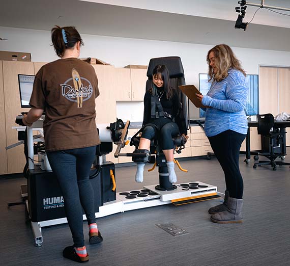 Human Physiology students enjoy the new lab spaces in the UW-GU Health Partnership building. 