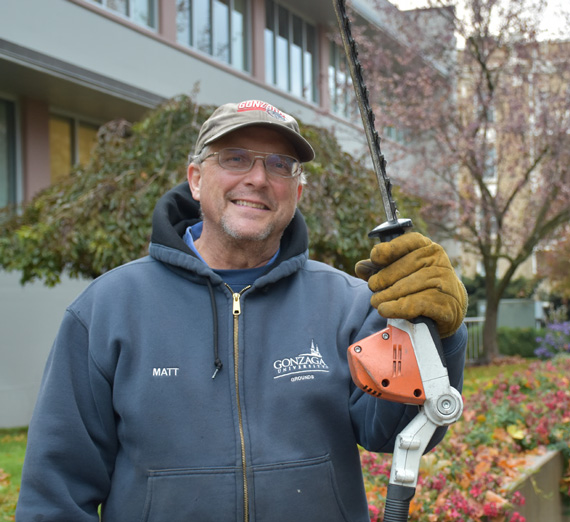 Matt Cornwall, Gonzaga Groundskeeper. 