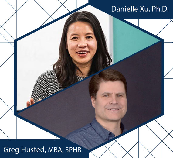 Danielle Xu, Ph.D. and Greg Husted - MBA Graduate Faculty Excellence Award 2023 Winners 