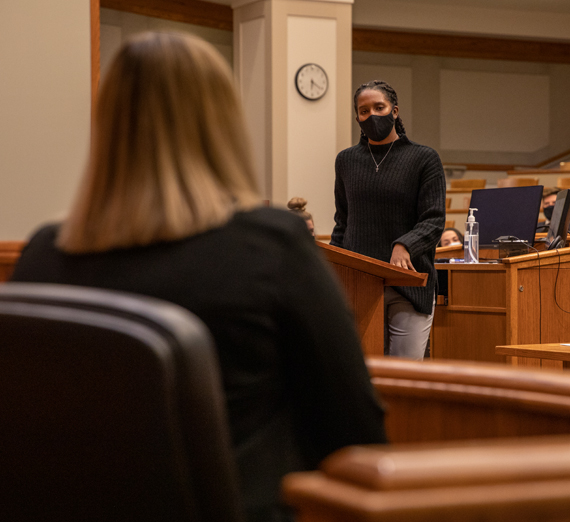 MASAA students participate in a mock trial. 
