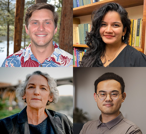 Headshots of four new faculty members