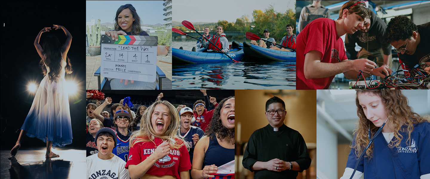 A collage of Zags featured in the university's "You Are Ready" video.