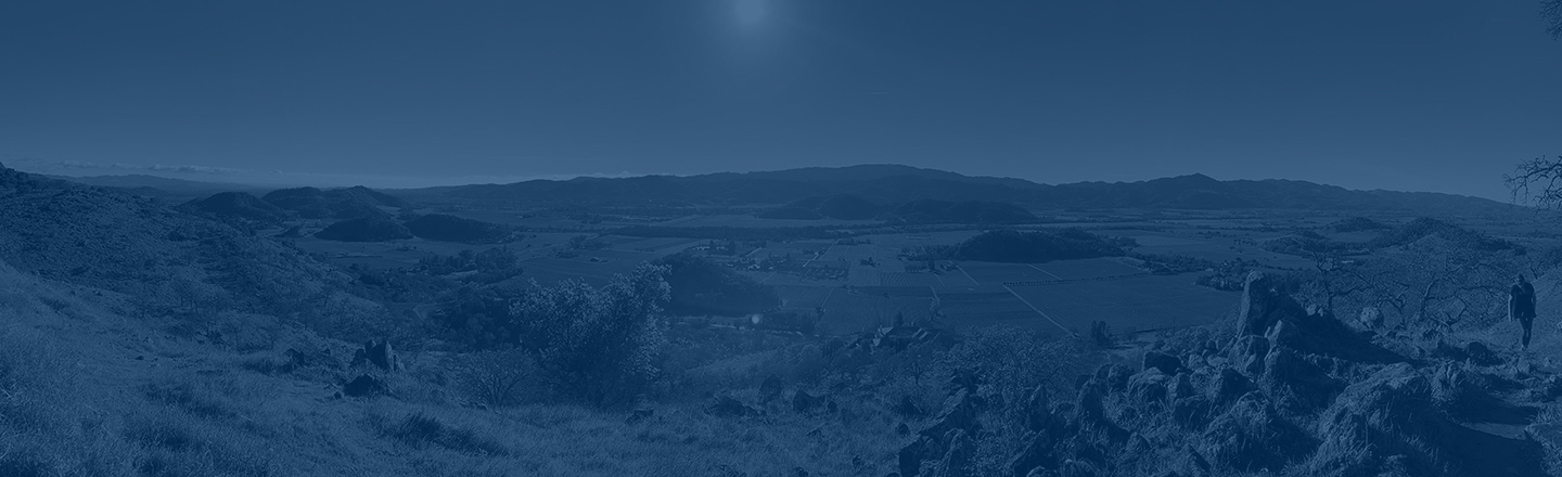 Napa valley farmland fields.
