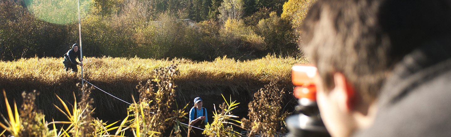 Environmental survey in a stream