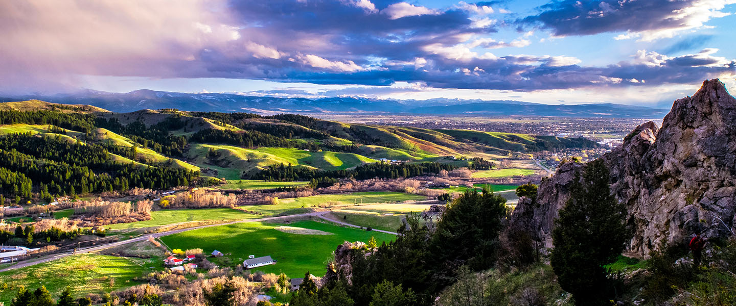 Bozeman, Montana valley landscape