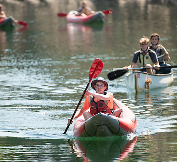Photo by Luke KenneallyGU students kayak on the spokane river in canoes checked out by GU outdoors. Photo by Luke Kenneally