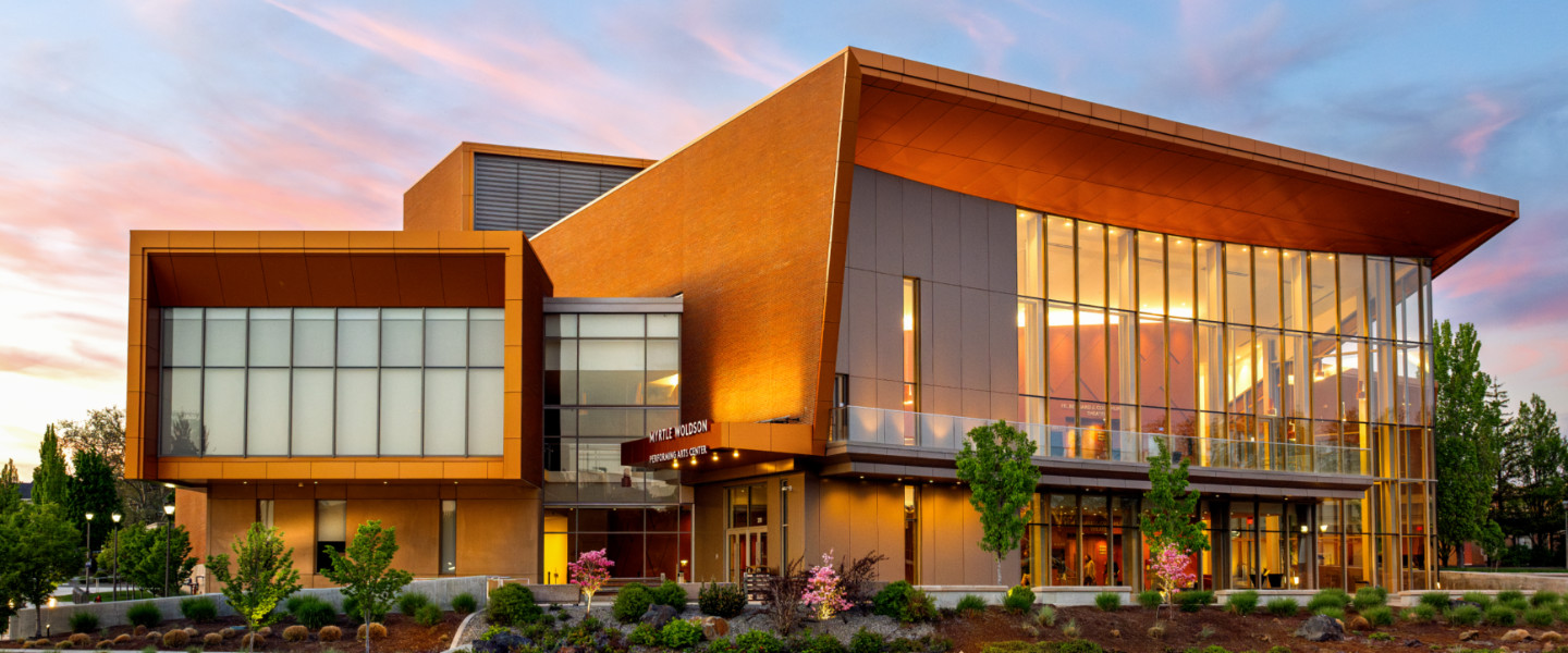 The Myrtle Woldson Performing Arts Center exterior.