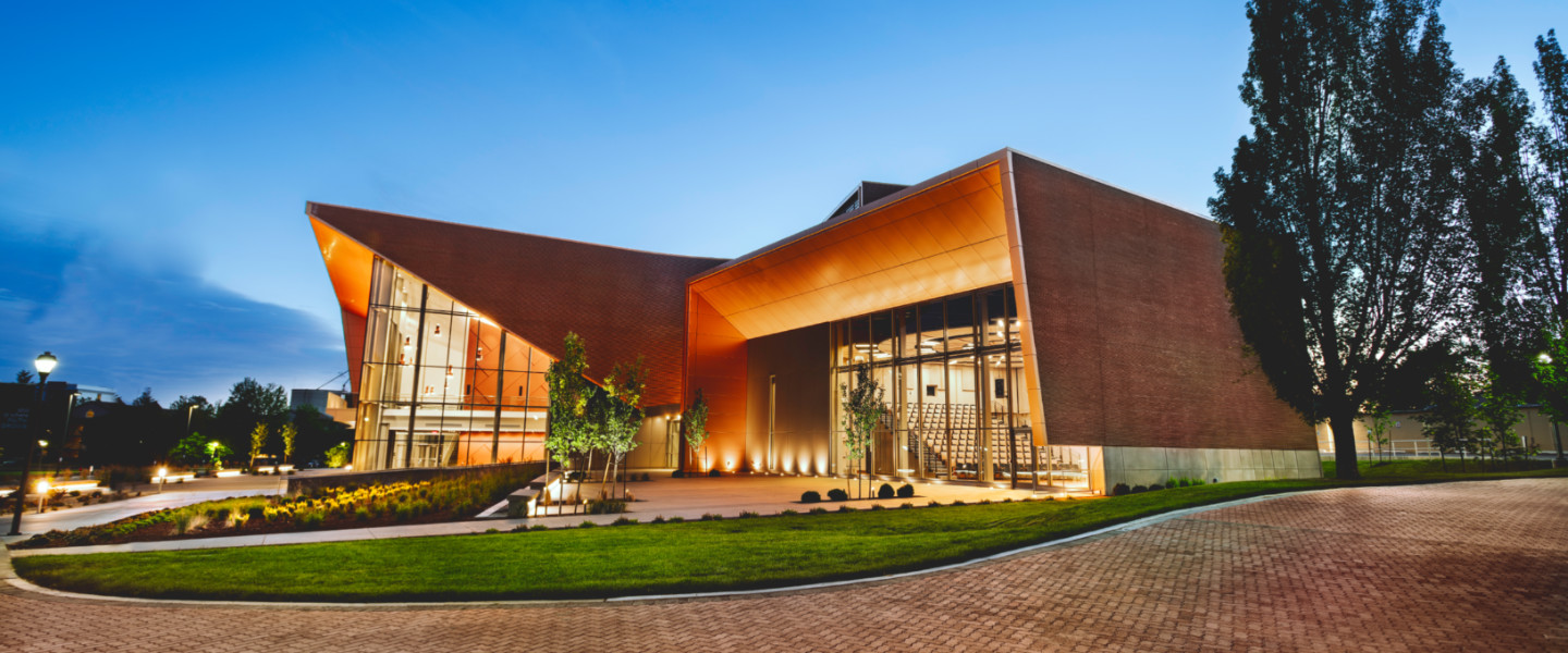The Myrtle Woldson Performing Arts Center at Night